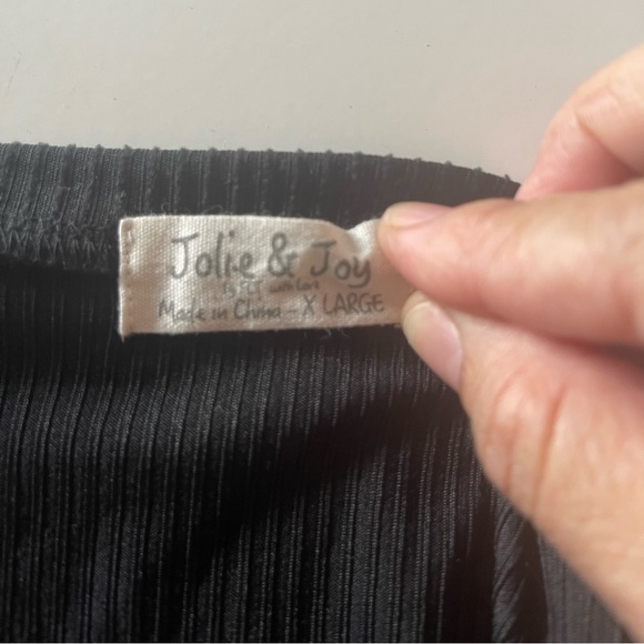 ✨sold✨Jolie & Joy Ribbed 2 piece Black Maxi Dress 95% Polyester 5%Spandex s - Picture 5 of 6